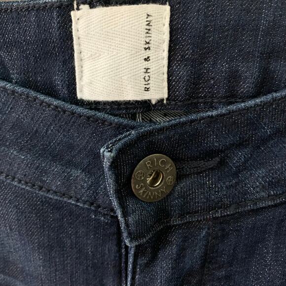 Rich & Skinny NWT Sleek ColorBlock Night Rider True Blue Skinny Jeans Size 28x30 - Picture 5 of 9